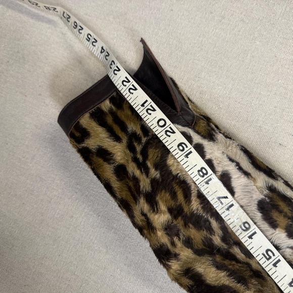 Doncaster Leopard Print Faux Fur Leather Trim Jacket - Picture 9 of 11